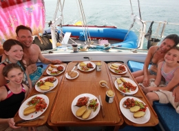 Ein essen für die ganze familie