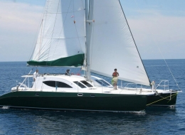 Catamaran Mahayana Side View
