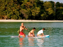 Papa and the Son's exploring the Island